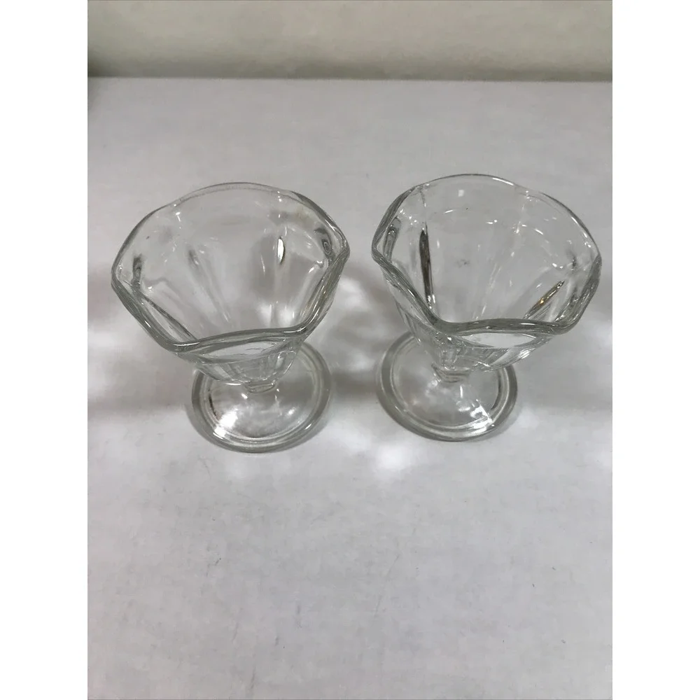 anchor hocking Clear Glass Ice Cream Cups Berry‎ Bowls